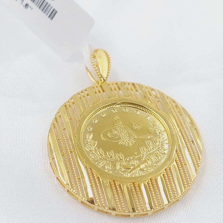 Rashadi Pendant Made of 21K Gold by Saeed Jewelry 