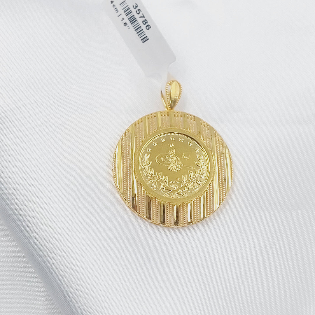 Rashadi Pendant Made of 21K Gold by Saeed Jewelry 