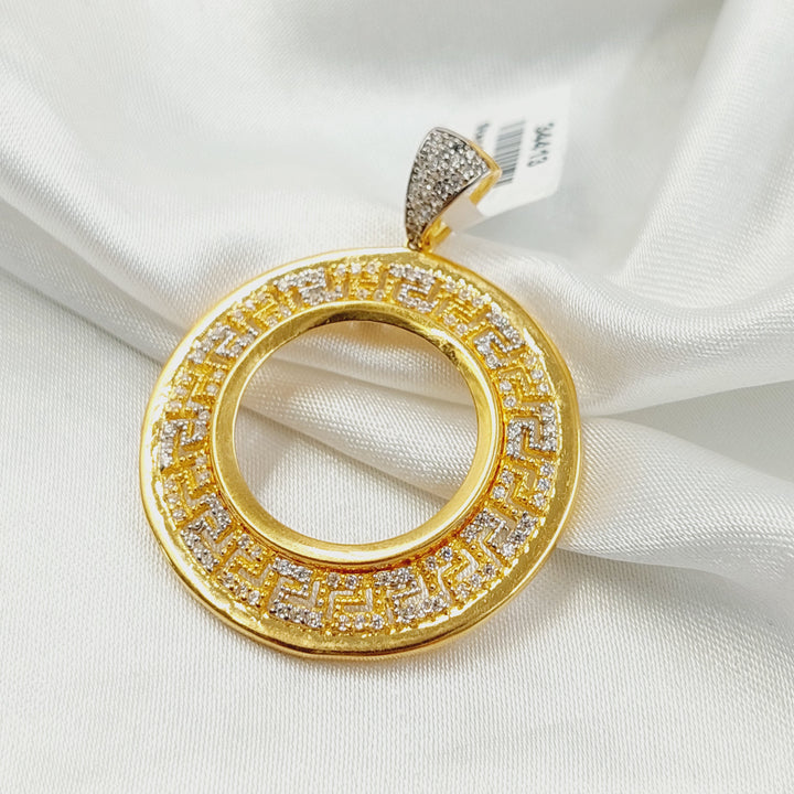 21K تعليقة برواز ليرات رشادي-مجوهرات الشيخ سعيد-Saeed Jewelry 