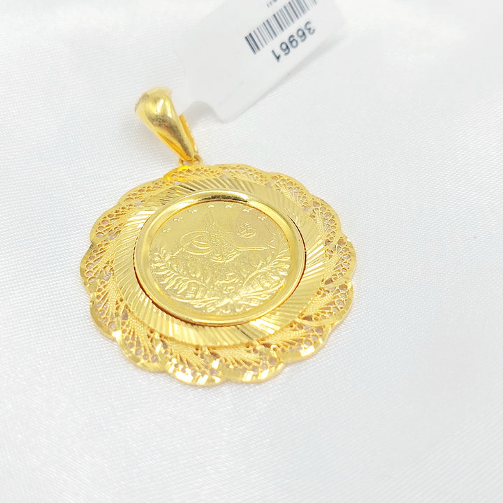 Rashadi Pendant Made of 21K Gold by Saeed Jewelry 