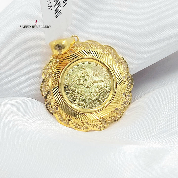 Rashadi Pendant Made of 21K Gold by Saeed Jewelry 
