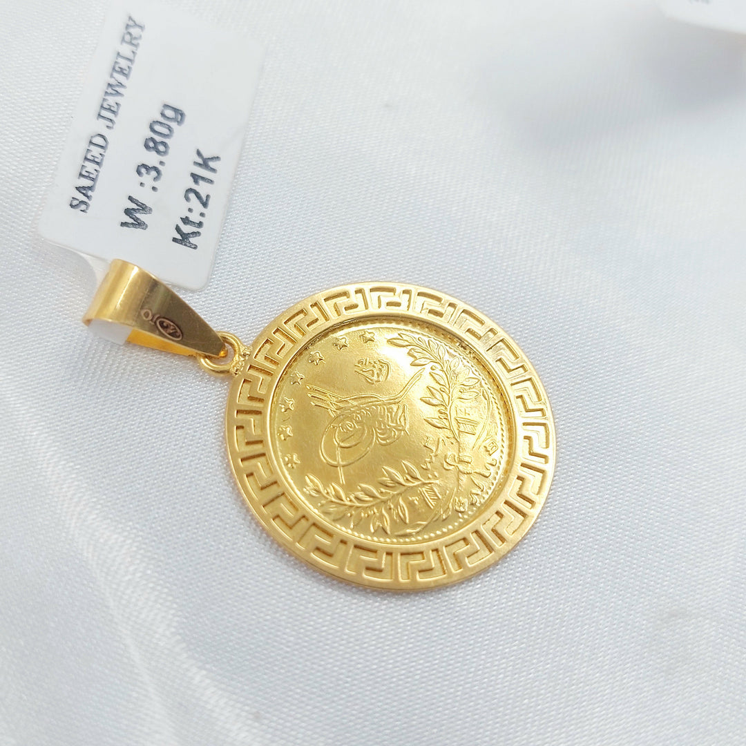 Rashadi Pendant Made of 21K Gold by Saeed Jewelry 