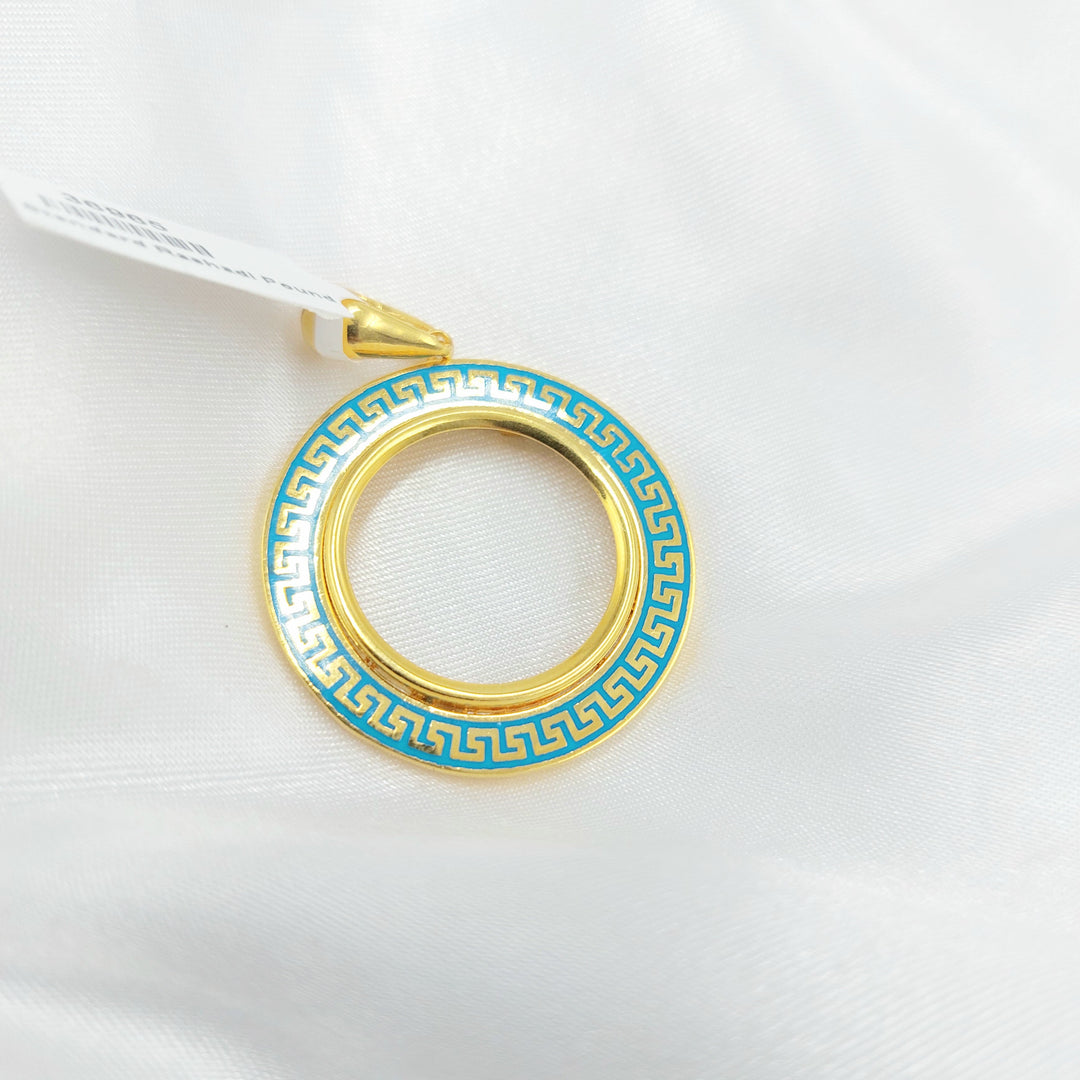 Rashadi Frame Pendant Made of 21K Gold by Saeed Jewelry 