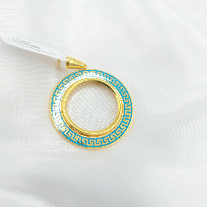 Rashadi Frame Pendant Made of 21K Gold by Saeed Jewelry 