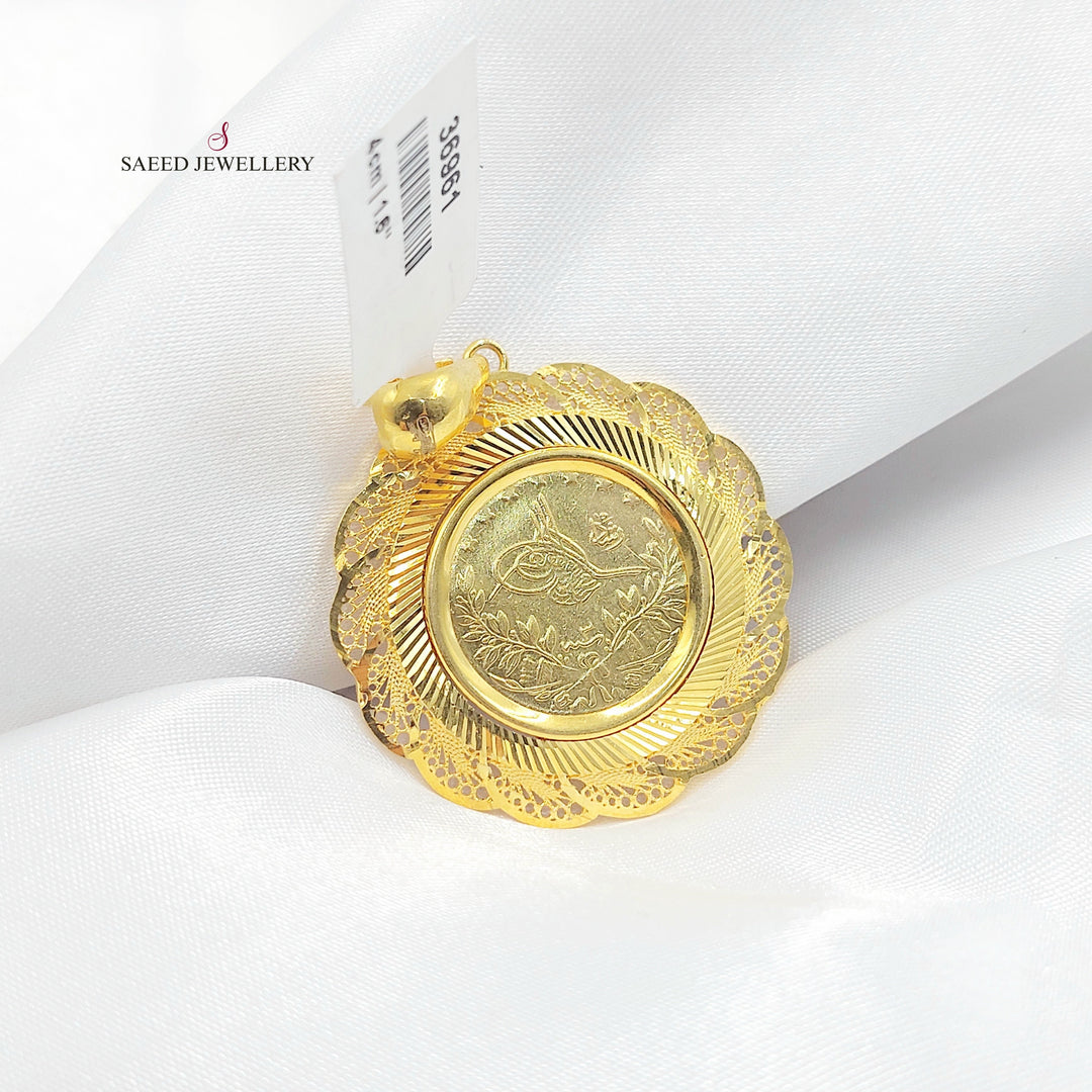 Rashadi Pendant Made of 21K Gold by Saeed Jewelry 