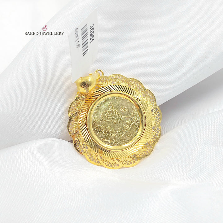 Rashadi Pendant Made of 21K Gold by Saeed Jewelry 