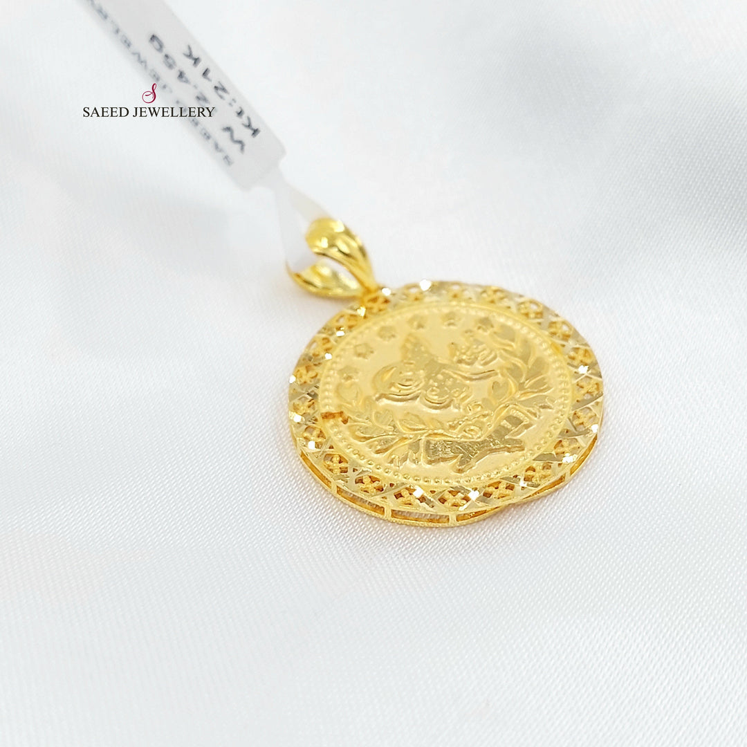Rashadi Pendant Made of 21K Gold by Saeed Jewelry 