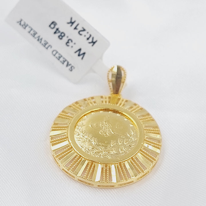 Rashadi Pendant Made of 21K Gold by Saeed Jewelry 