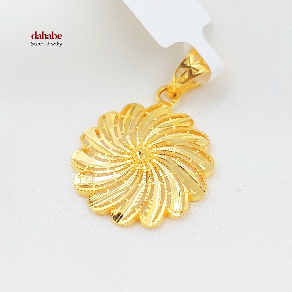 21K تعليقة وردة-مجوهرات الشيخ سعيد-Saeed Jewelry 