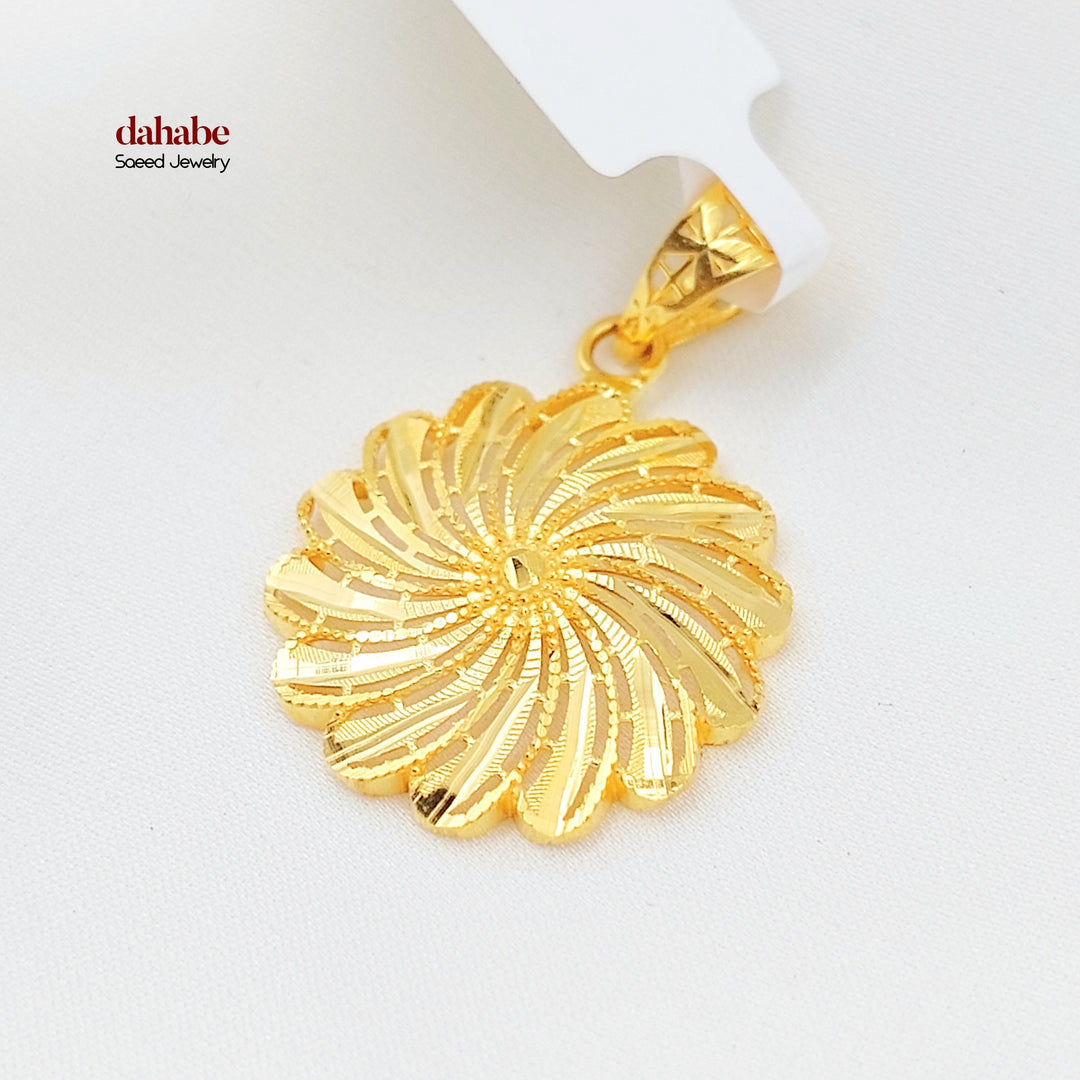 21K تعليقة وردة-مجوهرات الشيخ سعيد-Saeed Jewelry 