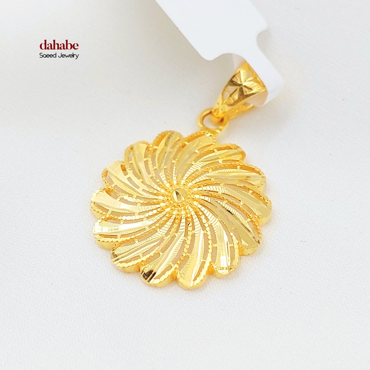 21K تعليقة وردة-مجوهرات الشيخ سعيد-Saeed Jewelry 