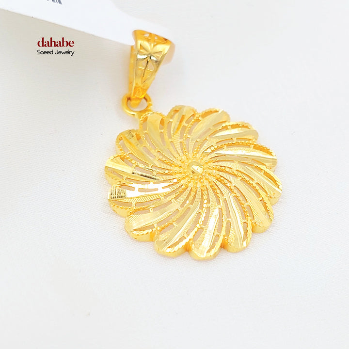 21K تعليقة وردة-مجوهرات الشيخ سعيد-Saeed Jewelry 