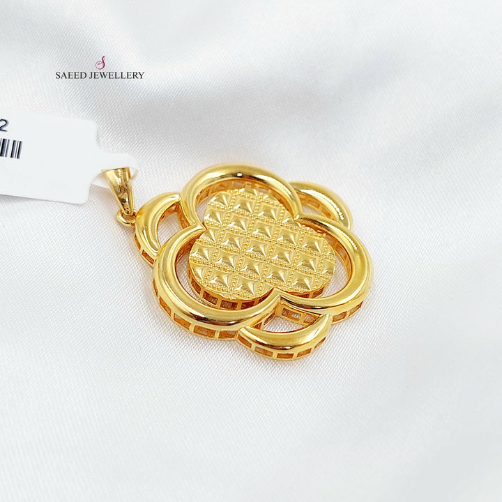 Rose Pendant Made of 21K Gold by Saeed Jewelry 