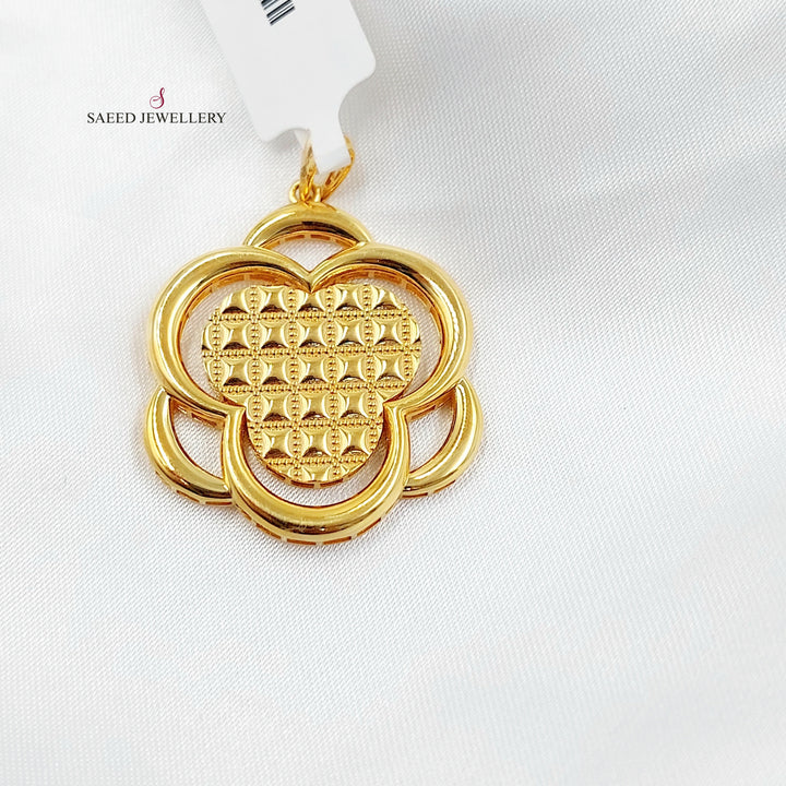 Rose Pendant Made of 21K Gold by Saeed Jewelry 