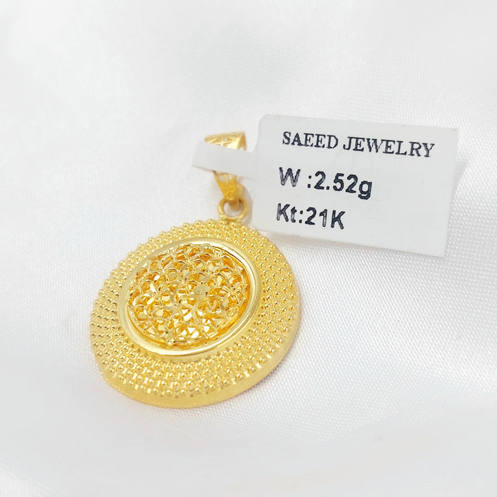 21K تعليقة دائري-مجوهرات الشيخ سعيد-Saeed Jewelry 