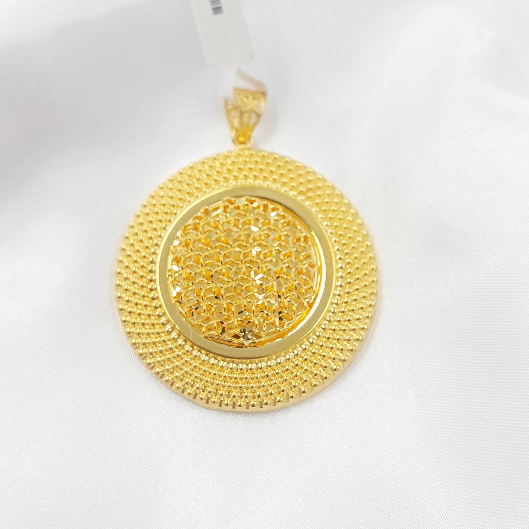 21K تعليقة دائري-مجوهرات الشيخ سعيد-Saeed Jewelry 