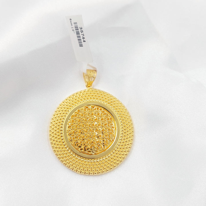 21K تعليقة دائري-مجوهرات الشيخ سعيد-Saeed Jewelry 