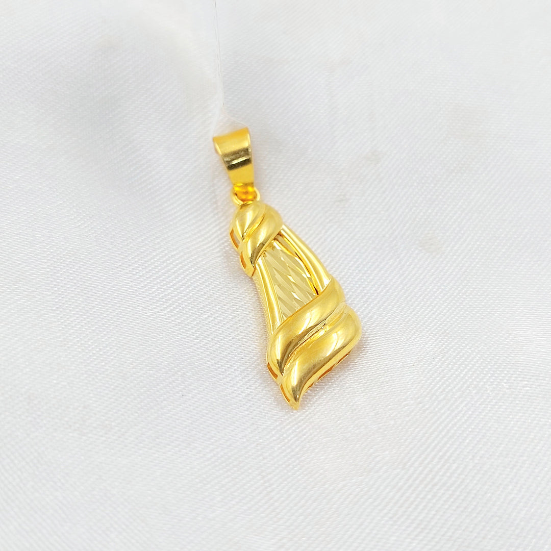 Scarf Pendant Made of 21K Gold by Saeed Jewelry 