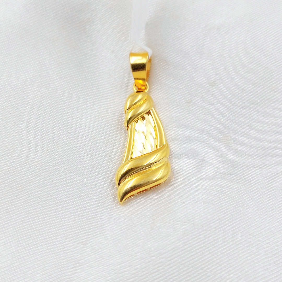Scarf Pendant Made of 21K Gold by Saeed Jewelry 