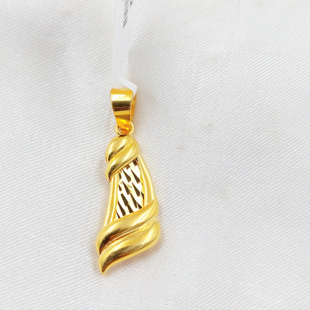 Scarf Pendant Made of 21K Gold by Saeed Jewelry 