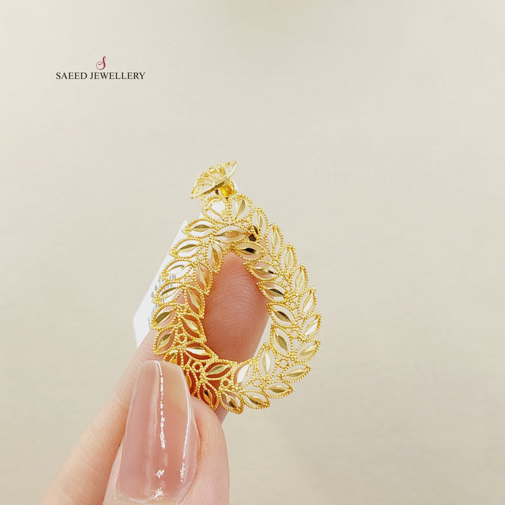 21K تعليقة سنبلة-مجوهرات الشيخ سعيد-Saeed Jewelry 