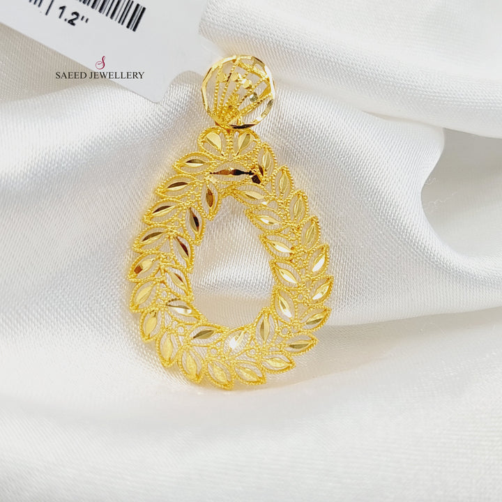 21K تعليقة سنبلة-مجوهرات الشيخ سعيد-Saeed Jewelry 