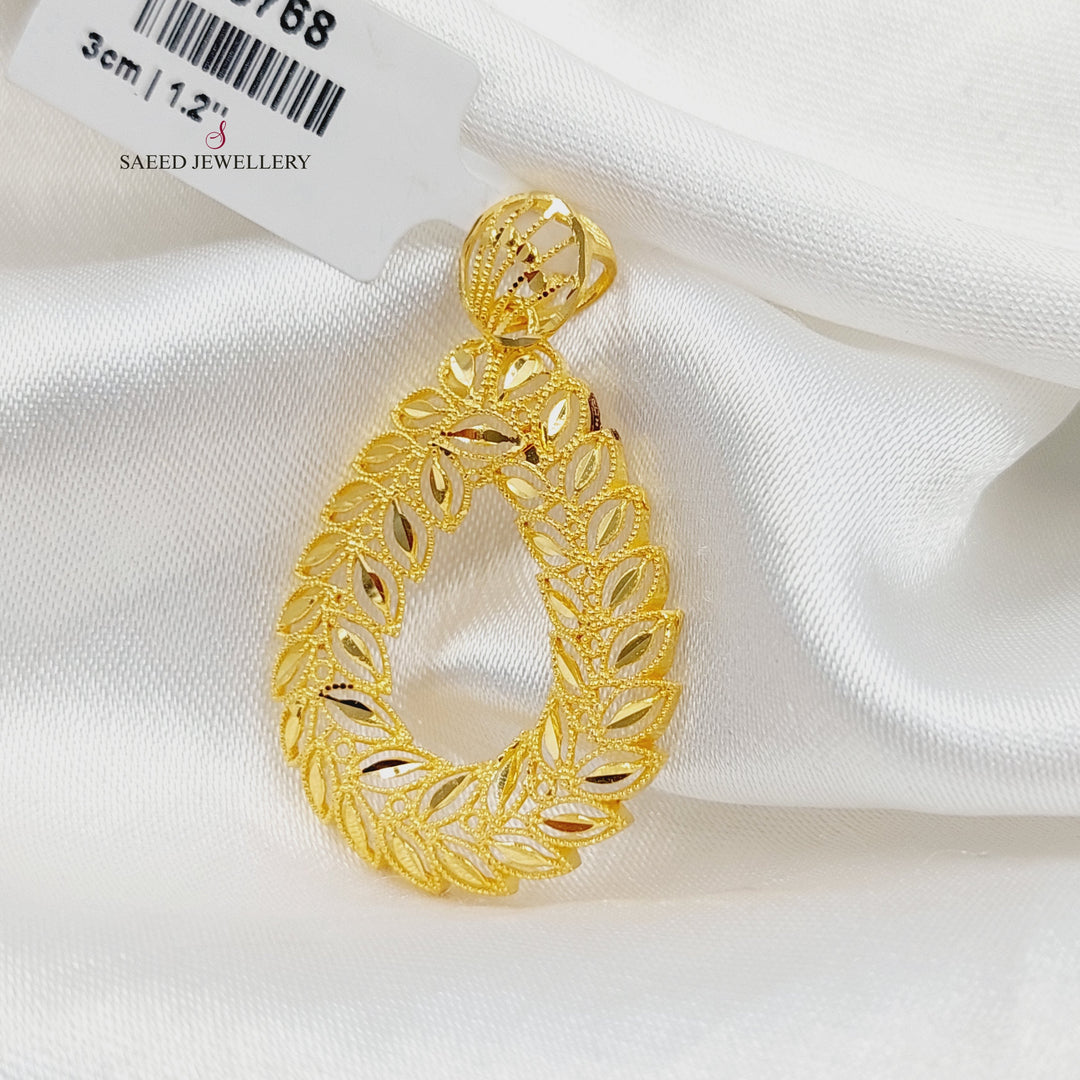 21K تعليقة سنبلة-مجوهرات الشيخ سعيد-Saeed Jewelry 