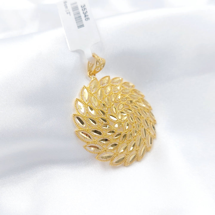 Spike Pendant Made of 21K Gold by Saeed Jewelry 