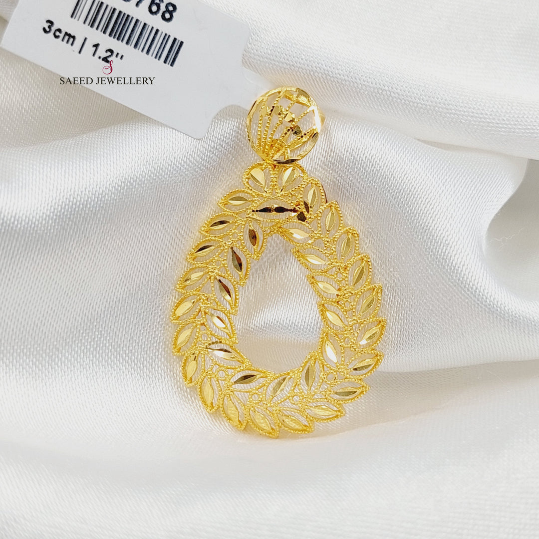 21K تعليقة سنبلة-مجوهرات الشيخ سعيد-Saeed Jewelry 