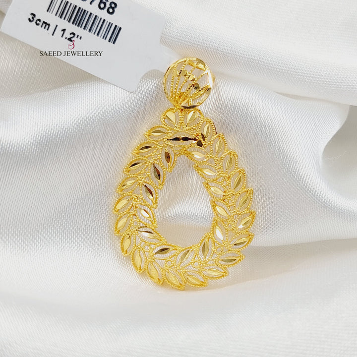 21K تعليقة سنبلة-مجوهرات الشيخ سعيد-Saeed Jewelry 