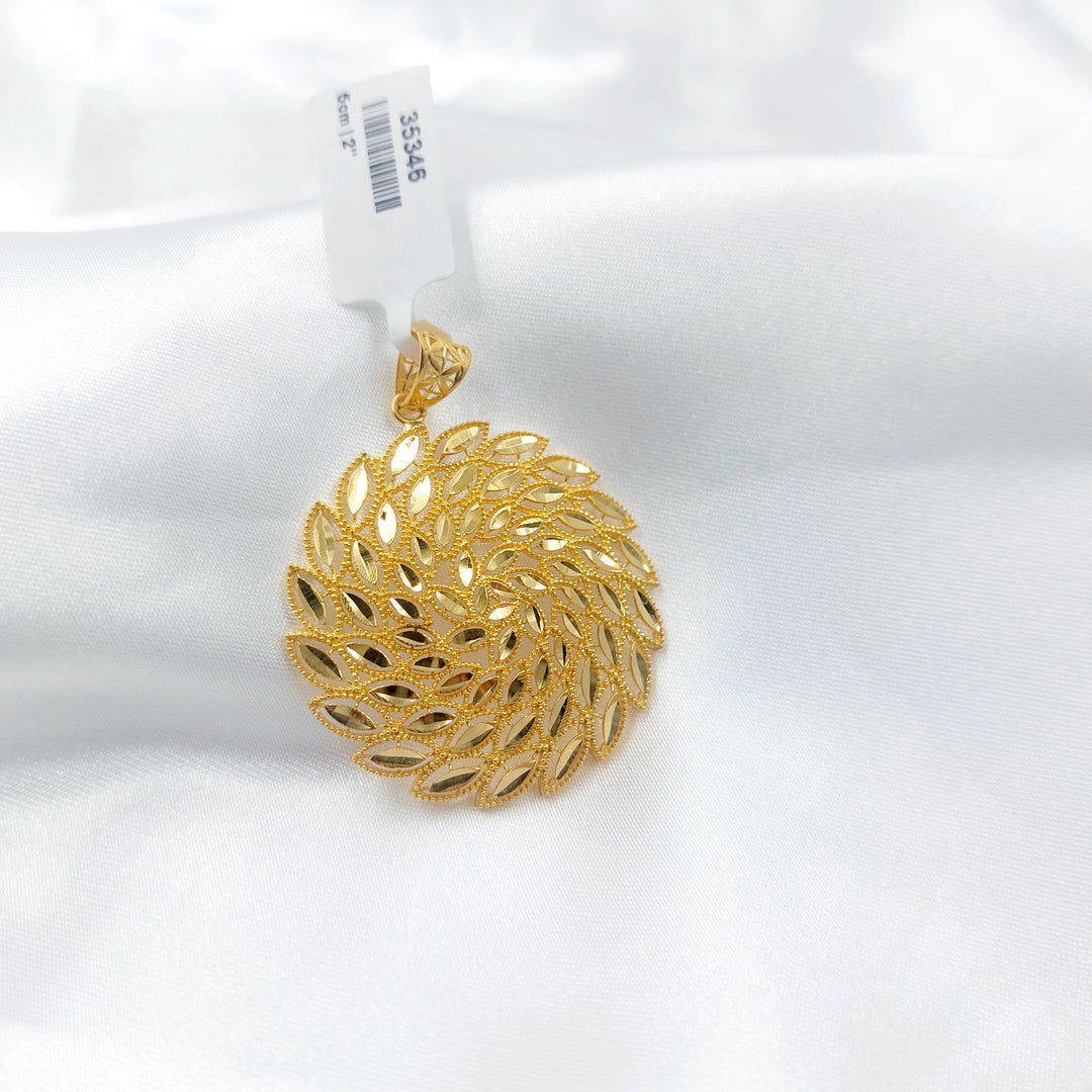 Spike Pendant Made of 21K Gold by Saeed Jewelry 