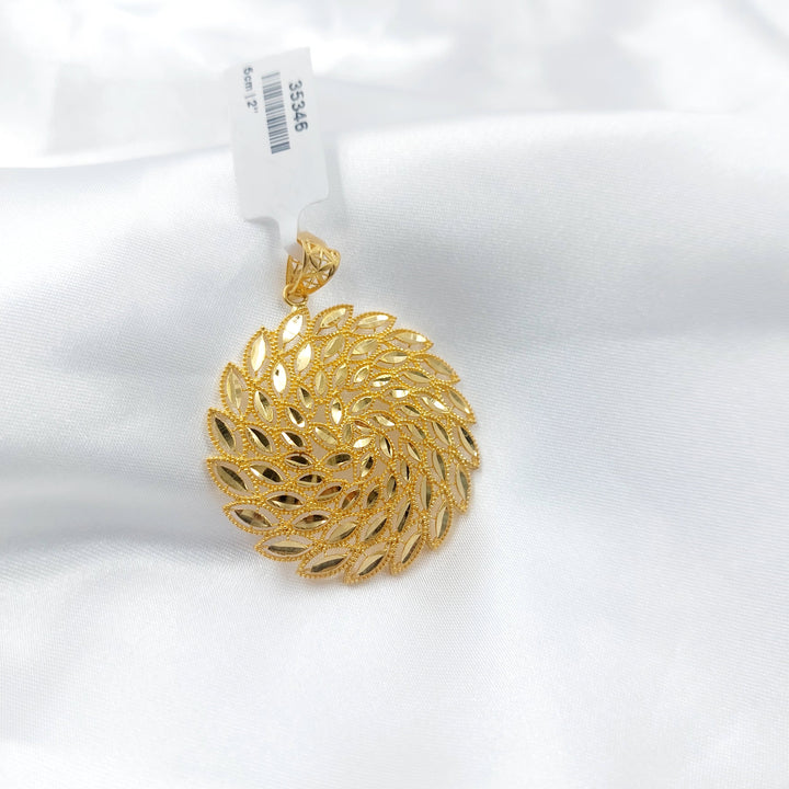 Spike Pendant Made of 21K Gold by Saeed Jewelry 