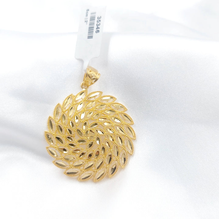 Spike Pendant Made of 21K Gold by Saeed Jewelry 