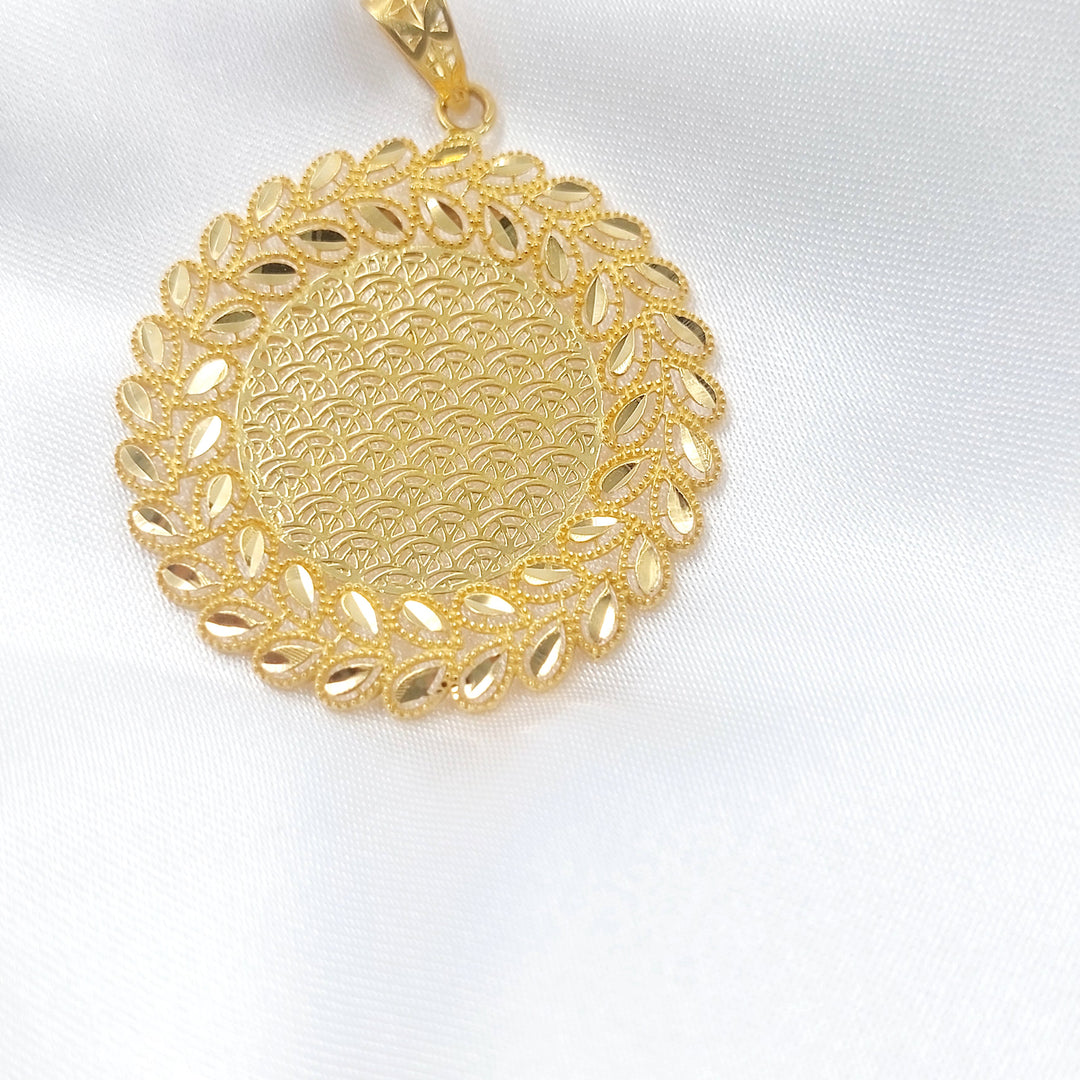Spike Pendant Made of 21K Gold by Saeed Jewelry 
