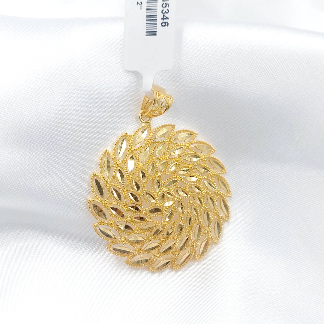 Spike Pendant Made of 21K Gold by Saeed Jewelry 