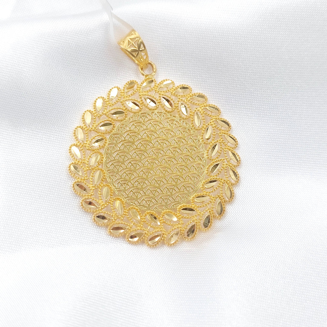 Spike Pendant Made of 21K Gold by Saeed Jewelry 