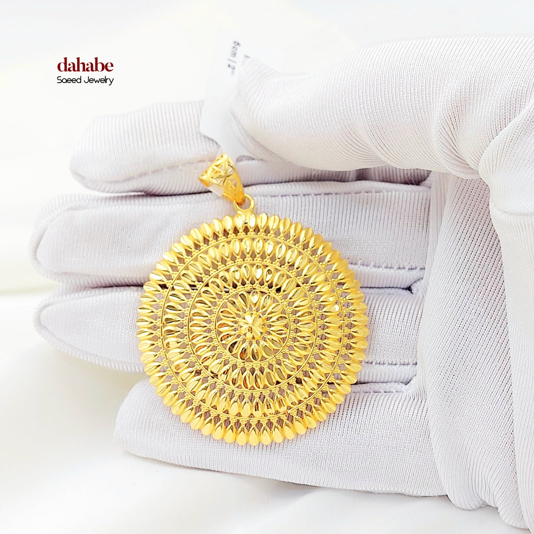 21K تعليقة شمس-مجوهرات الشيخ سعيد-Saeed Jewelry 
