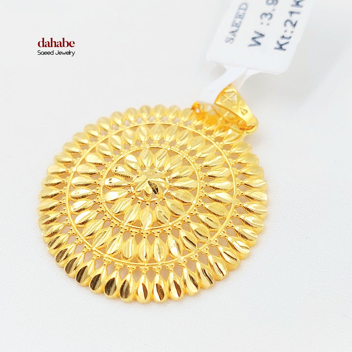 21K تعليقة شمس-مجوهرات الشيخ سعيد-Saeed Jewelry 