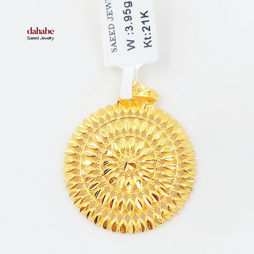21K تعليقة شمس-مجوهرات الشيخ سعيد-Saeed Jewelry 
