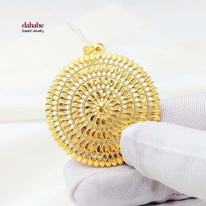 21K تعليقة شمس-مجوهرات الشيخ سعيد-Saeed Jewelry 
