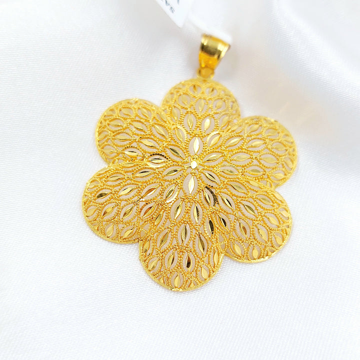 Sun Pendant Made of 21K Gold by Saeed Jewelry 