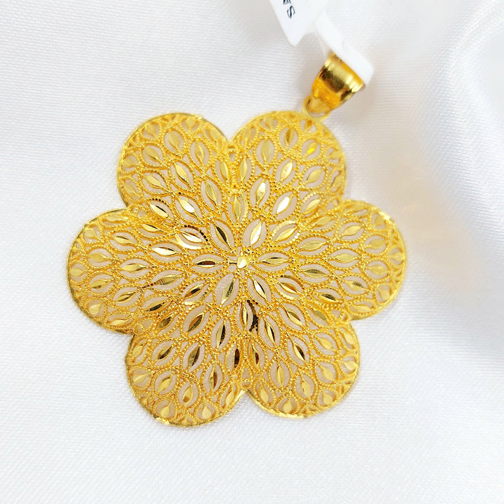 Sun Pendant Made of 21K Gold by Saeed Jewelry 