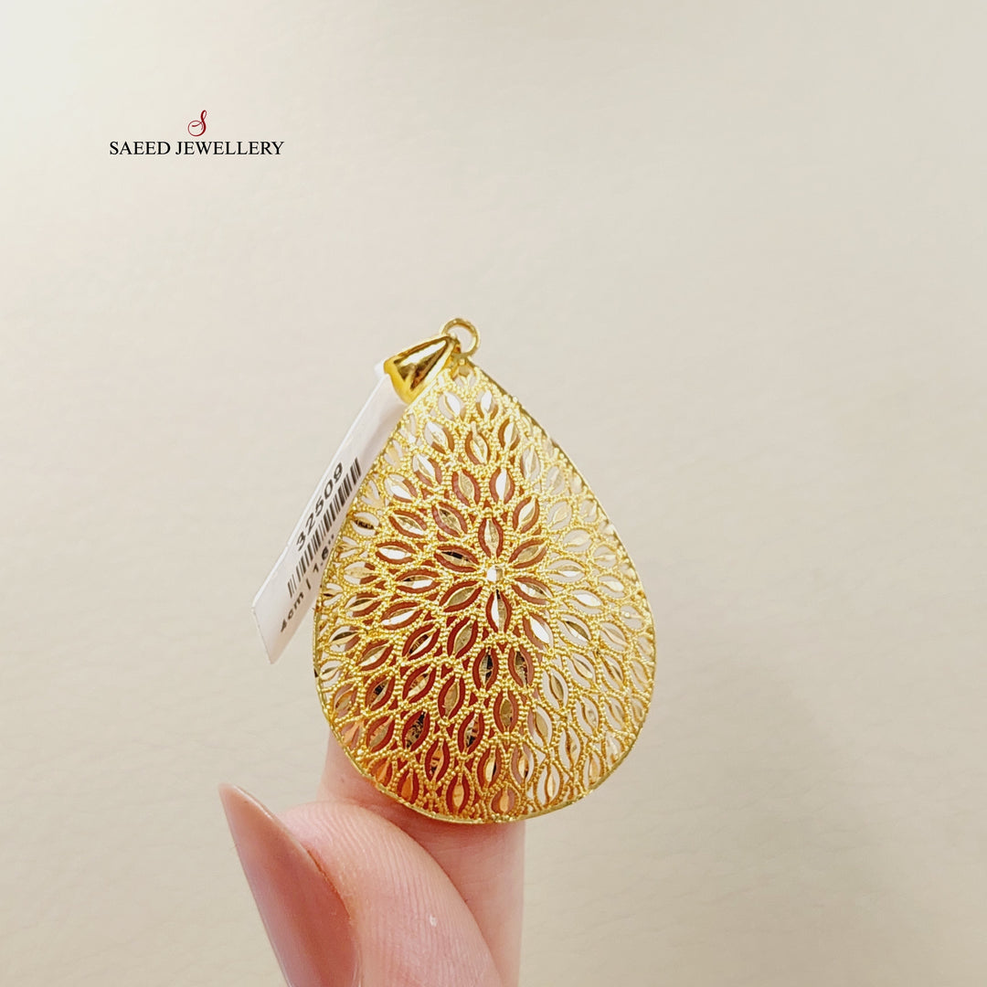 21K تعليقة دمعة-مجوهرات الشيخ سعيد-Saeed Jewelry 