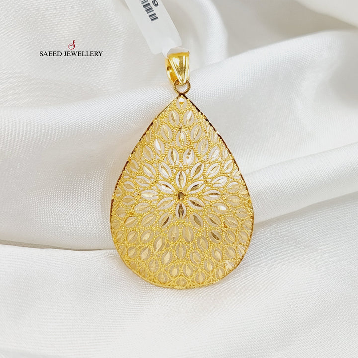 21K Gold Tears Pendant by Saeed Jewelry - Image 4