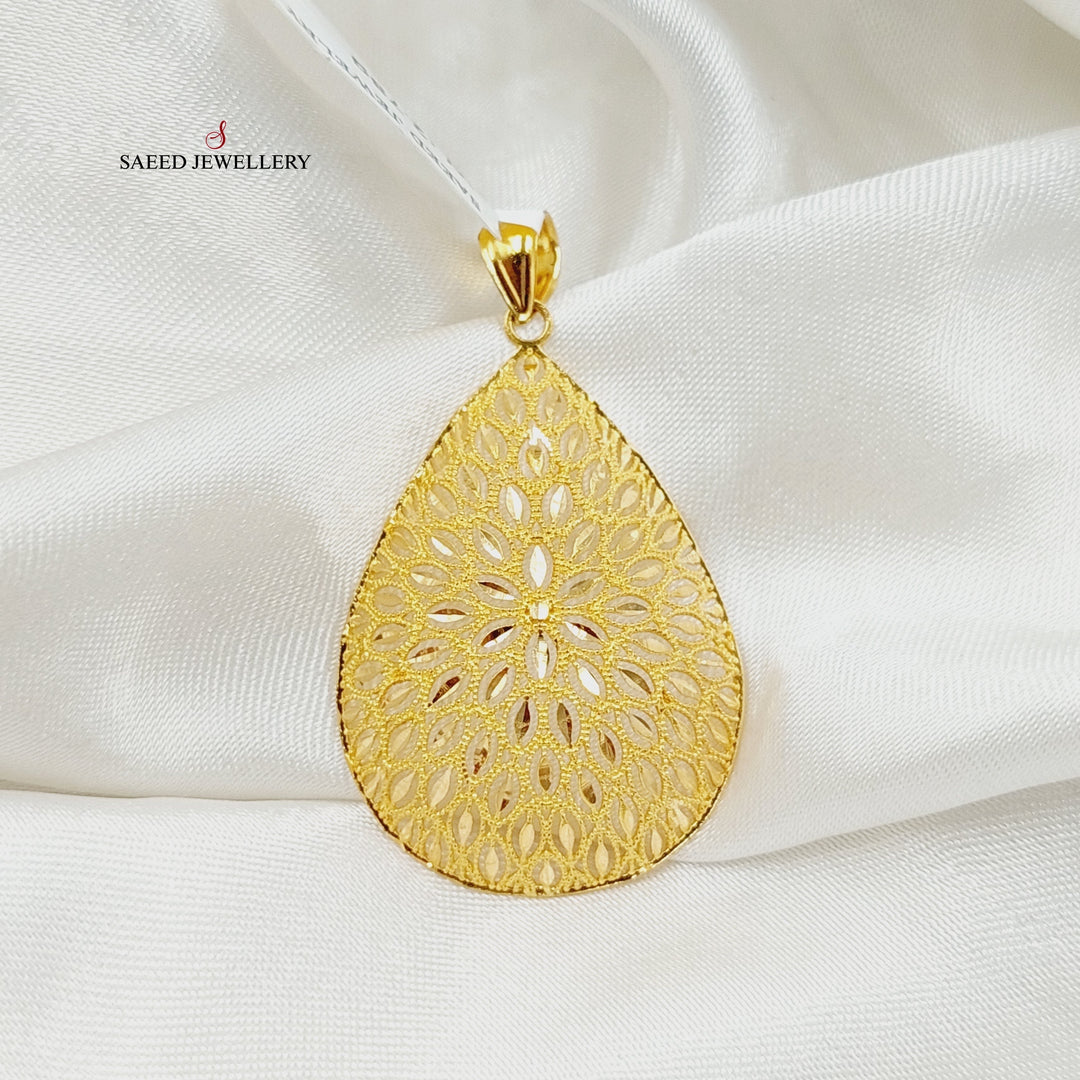 21K Gold Tears Pendant by Saeed Jewelry - Image 1