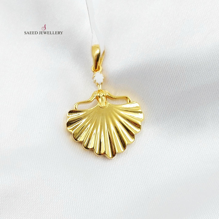 Waves Pendant Made of 21K Gold by Saeed Jewelry 