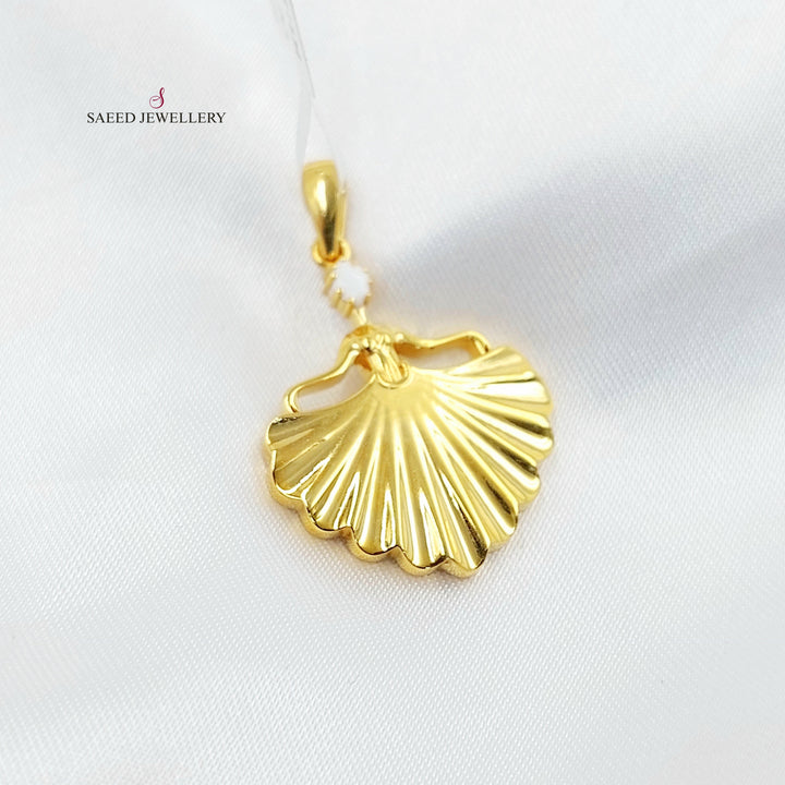 Waves Pendant Made of 21K Gold by Saeed Jewelry 