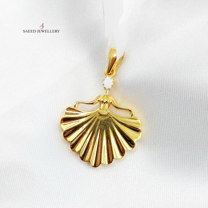Waves Pendant Made of 21K Gold by Saeed Jewelry 