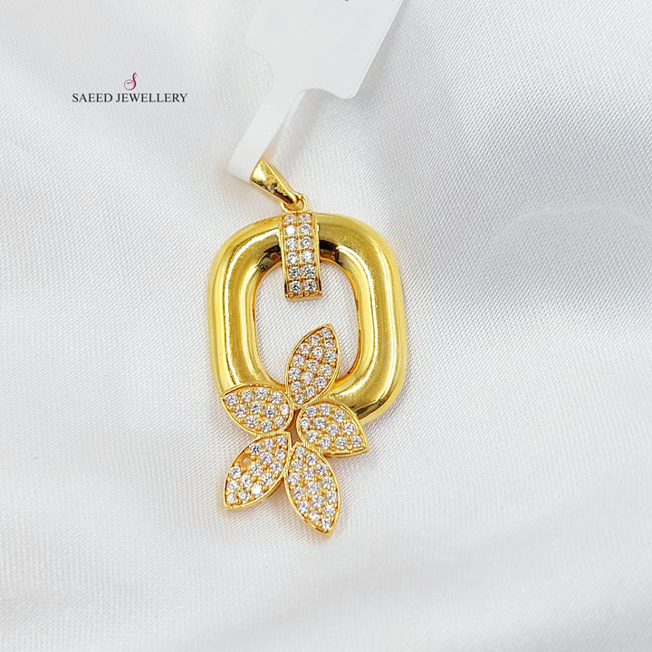Waves Pendant Made of 21K Gold by Saeed Jewelry 