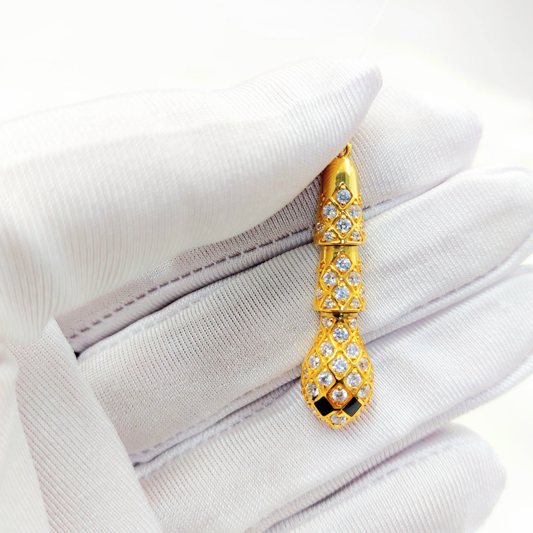 21K Gold Snake Pendant